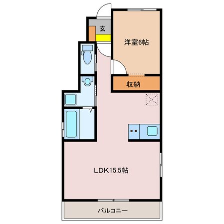 伊勢松本駅 徒歩9分 1階の物件間取画像